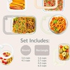 image:imageBentgo Signature Glass Food Storage Containers with Lids 12 Piece Set  LeakProof Airtight Borosilicate Glass PFAS amp BPAFree Microwave Oven Freezer amp DishwasherSafe White StoneWhite Stone
