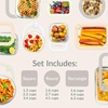 image:imageBentgo Signature Glass Food Storage Containers with Lids 18 Piece Set  LeakProof Airtight PlasticFree Borosilicate Glass Microwave Oven Freezer amp DishwasherSafe White StoneWhite Stone