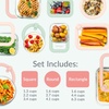 image:imageBentgo Signature Glass Food Storage Containers with Lids 18 Piece Set  LeakProof Airtight PlasticFree Borosilicate Glass Microwave Oven Freezer amp DishwasherSafe White StoneDesert Sage