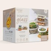 image:imageBentgo Signature Glass Food Storage Containers with Lids 4 Piece Set  LeakProof Airtight Borosilicate Glass PFAS amp BPAFree Microwave Oven Freezer amp DishwasherSafe White Stone10Piece Set White Stone