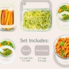 image:imageBentgo Signature Glass Food Storage Containers with Lids 4 Piece Set  LeakProof Airtight Borosilicate Glass PFAS amp BPAFree Microwave Oven Freezer amp DishwasherSafe White Stone10Piece Set White Stone