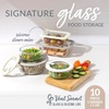 image:imageBentgo Signature Glass Food Storage Containers with Lids 4 Piece Set  LeakProof Airtight Borosilicate Glass PFAS amp BPAFree Microwave Oven Freezer amp DishwasherSafe White Stone10Piece Set White Stone