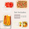 image:imageBentgo Signature Glass Food Storage Containers with Lids 4 Piece Set  LeakProof Airtight Borosilicate Glass PFAS amp BPAFree Microwave Oven Freezer amp DishwasherSafe White Stone8Piece Set White Stone