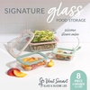 image:imageBentgo Signature Glass Food Storage Containers with Lids 8 Piece Set  LeakProof Airtight Borosilicate Glass PFAS amp BPAFree Microwave Oven Freezer amp DishwasherSafe Desert SageDesert Sage