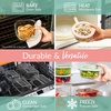 image:imageBentgo Signature Glass Food Storage Containers with Lids 8 Piece Set  LeakProof Airtight Borosilicate Glass PFAS amp BPAFree Microwave Oven Freezer amp DishwasherSafe Desert SageDesert Sage