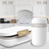image:imageBentgo Snack Cup LeakProof Snack Container with Toppings Compartment  DualSealing Lid Airtight MicrowaveSafe Base Freezer amp TopRack DishwasherSafe OrchidWhite