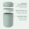 image:imageBentgo Snack Cup LeakProof Snack Container with Toppings Compartment  DualSealing Lid Airtight MicrowaveSafe Base Freezer amp TopRack DishwasherSafe OrchidMint Green