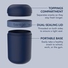 image:imageBentgo Snack Cup LeakProof Snack Container with Toppings Compartment  DualSealing Lid Airtight MicrowaveSafe Base Freezer amp TopRack DishwasherSafe OrchidNavy