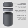 image:imageBentgo Snack Cup LeakProof Snack Container with Toppings Compartment  DualSealing Lid Airtight MicrowaveSafe Base Freezer amp TopRack DishwasherSafe OrchidDark Gray