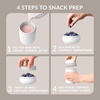 image:imageBentgo Snack Cup LeakProof Snack Container with Toppings Compartment  DualSealing Lid Airtight MicrowaveSafe Base Freezer amp TopRack DishwasherSafe OrchidWhite