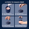 image:imageBentgo Snack Cup LeakProof Snack Container with Toppings Compartment  DualSealing Lid Airtight MicrowaveSafe Base Freezer amp TopRack DishwasherSafe OrchidNavy
