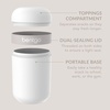 image:imageBentgo Snack Cup LeakProof Snack Container with Toppings Compartment  DualSealing Lid Airtight MicrowaveSafe Base Freezer amp TopRack DishwasherSafe OrchidWhite