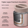 image:imageBentgo Stainless Steel Insulated Food Container LeakProof 19 fl oz  TripleLayer Insulation Vacuum Seal BuiltIn Handle Wide Opening Hot amp Cold Foods Stainless Steel SilverRose Gold