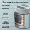 image:imageBentgo Stainless Steel Insulated Food Container LeakProof 19 fl oz  TripleLayer Insulation Vacuum Seal BuiltIn Handle Wide Opening Hot amp Cold Foods Stainless Steel SilverAqua