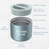 image:imageBentgo Stainless Steel Insulated Food Container LeakProof 19 fl oz  TripleLayer Insulation Vacuum Seal BuiltIn Handle Wide Opening Hot amp Cold Foods Stainless Steel SilverAqua