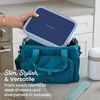 image:imageBentgo Stainless Steel Lunch Box LeakProof 3 Compartments 43 Cups  188 Stainless Steel Tray EasyOpen Clips PFAS amp BPAFree TopRack Dishwasher Safe Ages 3 Gray LeafNavy