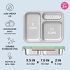 image:imageBentgo Stainless Steel Lunch Box LeakProof 3 Compartments 43 Cups  188 Stainless Steel Tray EasyOpen Clips PFAS amp BPAFree TopRack Dishwasher Safe Ages 3 Gray LeafStrawberry