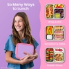 image:imageBentgo Stainless Steel Lunch Box LeakProof 3 Compartments 43 Cups  188 Stainless Steel Tray EasyOpen Clips PFAS amp BPAFree TopRack Dishwasher Safe Ages 3 Gray LeafLilac