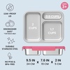 image:imageBentgo Stainless Steel Lunch Box LeakProof 3 Compartments 43 Cups  188 Stainless Steel Tray EasyOpen Clips PFAS amp BPAFree TopRack Dishwasher Safe Ages 3 Gray LeafLilac