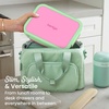 image:imageBentgo Stainless Steel Lunch Box LeakProof 3 Compartments 43 Cups  188 Stainless Steel Tray EasyOpen Clips PFAS amp BPAFree TopRack Dishwasher Safe Ages 3 Gray LeafStrawberry