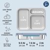 image:imageBentgo Stainless Steel Lunch Box LeakProof 3 Compartments 43 Cups  188 Stainless Steel Tray EasyOpen Clips PFAS amp BPAFree TopRack Dishwasher Safe Ages 3 Gray LeafNavy
