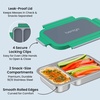 image:imageBentgo Stainless Steel Snack Box LeakProof 2 Compartments 2Cup CapacityGray Leaf