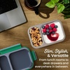 image:imageBentgo Stainless Steel Snack Box LeakProof 2 Compartments 2Cup CapacityGray Leaf