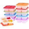image:imageBentgo Easyboxes 4Compartment Snack Containers  8Piece Set with 4 Trays amp 4 CustomFit Lids to Seal in Freshness  Reusable Food Storage amp Meal Prep Bento BPAFree Containers Classic 4Pack  Meal Prep Food Storage Portion Control Stackable Microwave Freezer amp DishwasherSafe ClassicClassic 10Pack