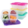 image:imageBentgo Easyboxes 4Compartment Snack Containers  8Piece Set with 4 Trays amp 4 CustomFit Lids to Seal in Freshness  Reusable Food Storage amp Meal Prep Bento BPAFree Containers Classic 4Pack  Meal Prep Food Storage Portion Control Stackable Microwave Freezer amp DishwasherSafe ClassicBrights 4Pack