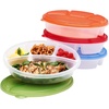 image:imageBentgo Easyboxes Stackable 4Compartment Oval Lunch Boxes 8Piece Set  Reusable BPAFree Meal Prep Patented Design Microwave Dishwasher amp FreezerSafe Classic