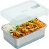 image:imageBentgo MicroSteel Heat amp Eat LeakProof Stainless Steel Container  MicrowaveSafe Airtight Easy to Clean Lightweight Food Storage with Silicone Lid Snack Size 2Cup Capacity RoseFamily Size 85 Cups Aqua