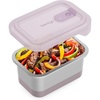 image:imageBentgo MicroSteel Heat amp Eat LeakProof Stainless Steel Container  MicrowaveSafe Airtight Easy to Clean Lightweight Food Storage with Silicone Lid Snack Size 2Cup Capacity RoseLunch Size 3 Cups Dusk