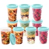 image:imageBentgo Prep  20 Piece 32 fl oz LeakProof Deli Containers with Lids Food Storage for Meal Prep TwistTop Reusable PFAS amp BPAFree Stackable Microwave Freezer amp Dishwasher Safe Aqua Splash32 oz Aquamarine