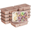 image:imageBentgo Prep  20Piece 2Compartment Reusable Meal Prep Containers with Lids PFAS amp BPA Free Materials Durable Microwave Freezer amp Dishwasher Safe To Go Food Storage Whisper Gray  3 Cup Capacity Portion Control Stackable PFAS amp BPAFree Microwave Freezer amp DishwasherSafe Whisper GrayRose Gold