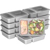 image:imageBentgo Prep  20Piece 2Compartment Reusable Meal Prep Containers with Lids PFAS amp BPA Free Materials Durable Microwave Freezer amp Dishwasher Safe To Go Food Storage Whisper Gray  3 Cup Capacity Portion Control Stackable PFAS amp BPAFree Microwave Freezer amp DishwasherSafe Whisper GraySilver