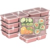 image:imageBentgo Prep  20Piece 3Compartment Reusable Meal Prep Containers with Lids PFAS amp BPA Free Materials Durable Microwave Freezer amp Dishwasher Safe To Go Food Storage Rosette GlitterRosette Glitter