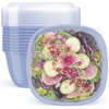 image:imageBentgo Prep Food Storage Bowls with Lids 10 Pack PFAS amp BPAFree  1 Compartment Stackable Portion Control Microwave Freezer amp DishwasherSafe Reusable ChampagnePeriwinkle