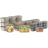 image:imageBentgo Prep Variety Kit 60 Piece Reusable Trays Bowls amp Snack Boxes  Portion Control Stackable CustomFit Lids Microwave Freezer amp DishwasherSafe PFAS amp BPAFree Floral PastelsGleam Metallics
