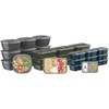image:imageBentgo Prep Variety Kit 60 Piece Reusable Trays Bowls amp Snack Boxes  Portion Control Stackable CustomFit Lids Microwave Freezer amp DishwasherSafe PFAS amp BPAFree Floral PastelsRich Shades