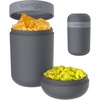 image:imageBentgo Snack Cup LeakProof Snack Container with Toppings Compartment  DualSealing Lid Airtight MicrowaveSafe Base Freezer amp TopRack DishwasherSafe OrchidDark Gray