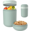 image:imageBentgo Snack Cup LeakProof Snack Container with Toppings Compartment  DualSealing Lid Airtight MicrowaveSafe Base Freezer amp TopRack DishwasherSafe OrchidMint Green