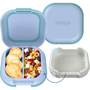 image:imageBentgo Chill Mini LeakProof 3 or 4 Compartment Lunch Box  BuiltIn Ice Pack Keeps Food Cold 27Cup Capacity for Snacks or Sandwich PFAS amp BPAFree Adults amp Kids 3 Lilac MistTide Blues