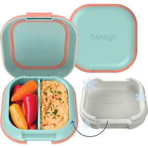 image:imageBentgo Chill Mini LeakProof 3 or 4 Compartment Lunch Box  BuiltIn Ice Pack Keeps Food Cold 27Cup Capacity for Snacks or Sandwich PFAS amp BPAFree Adults amp Kids 3 Lilac MistSeaside Papaya