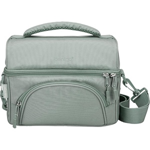 image:imageBentgo Deluxe Insulated Lunch Bag with Adjustable Strap amp Outer Pocket  Fits Most Bentgo Lunch Boxes Internal Mesh Pocket Safe amp Durable Materials SlateKhaki Green