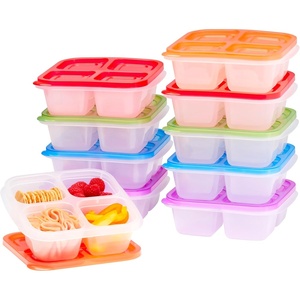 image:imageBentgo Easyboxes 4Compartment Snack Containers  8Piece Set with 4 Trays amp 4 CustomFit Lids to Seal in Freshness  Reusable Food Storage amp Meal Prep Bento BPAFree Containers Classic 4Pack  Meal Prep Food Storage Portion Control Stackable Microwave Freezer amp DishwasherSafe ClassicClassic 10Pack