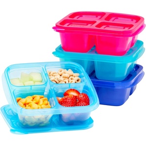 image:imageBentgo Easyboxes 4Compartment Snack Containers  8Piece Set with 4 Trays amp 4 CustomFit Lids to Seal in Freshness  Reusable Food Storage amp Meal Prep Bento BPAFree Containers Classic 4Pack  Meal Prep Food Storage Portion Control Stackable Microwave Freezer amp DishwasherSafe ClassicJewel Brights 4Pack