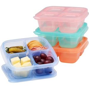 image:imageBentgo Easyboxes 4Compartment Snack Containers  8Piece Set with 4 Trays amp 4 CustomFit Lids to Seal in Freshness  Reusable Food Storage amp Meal Prep Bento BPAFree Containers Classic 4Pack  Meal Prep Food Storage Portion Control Stackable Microwave Freezer amp DishwasherSafe ClassicPastels 4Pack