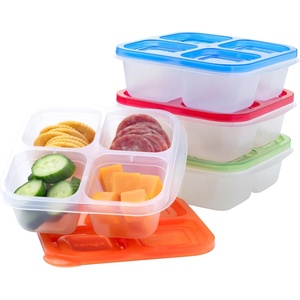 image:imageBentgo Easyboxes 4Compartment Snack Containers  8Piece Set with 4 Trays amp 4 CustomFit Lids to Seal in Freshness  Reusable Food Storage amp Meal Prep Bento BPAFree Containers Classic 4Pack  Meal Prep Food Storage Portion Control Stackable Microwave Freezer amp DishwasherSafe ClassicClassic 4Pack