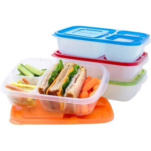 image:imageBentgo Easyboxes Stackable 3Compartment Bento Lunch Boxes Set of 10  Reusable BPAFree Microwave Dishwasher amp FreezerSafe CustomFit Lids Lightweight Jewel BrightsWhite