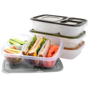 image:imageBentgo Easyboxes Stackable 3Compartment Bento Lunch Boxes Set of 10  Reusable BPAFree Microwave Dishwasher amp FreezerSafe CustomFit Lids Lightweight Jewel BrightsEarth Tones 4Pack